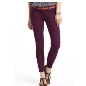 Women's AG Jeans jeweltone garnet The Stevie Ankle slim